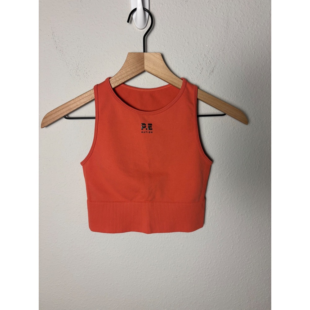PE Nation Restore Seamless Tank Brick Red Size Small Activewear Crop Top